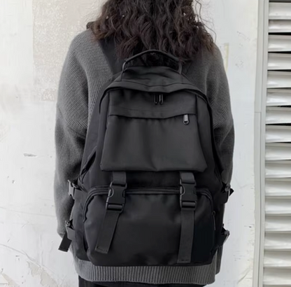 Tas Dames - Grote Functionele Rugzak met Meerdere Vakken en Klikgespen | Casual