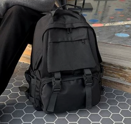 Tas Dames - Grote Functionele Rugzak met Meerdere Vakken en Klikgespen | Casual