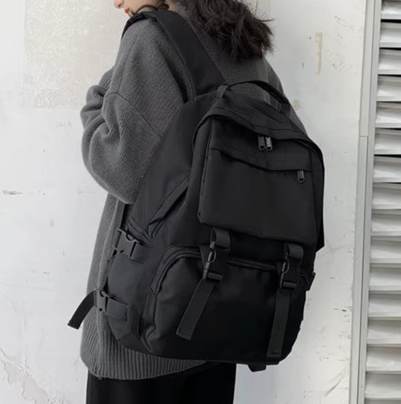 Tas Dames - Grote Functionele Rugzak met Meerdere Vakken en Klikgespen | Casual