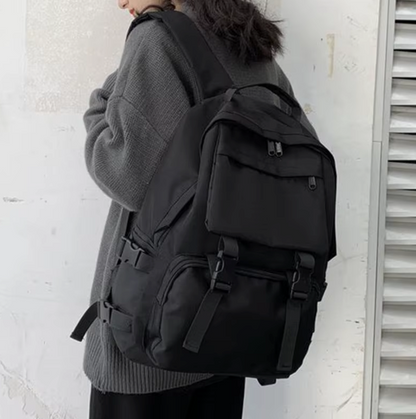 Tas Dames - Grote Functionele Rugzak met Meerdere Vakken en Klikgespen | Casual