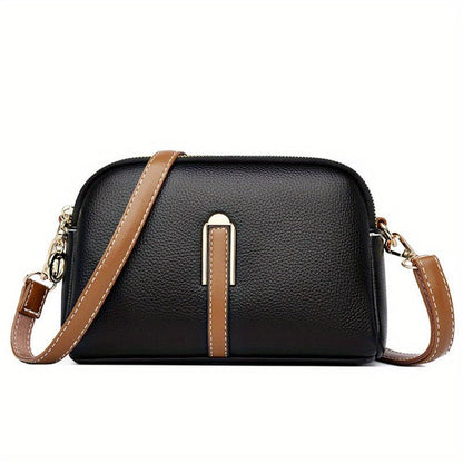 Tas Dames - Kleine Crossbody met Dubbele Rits en Schouderriem | Chique