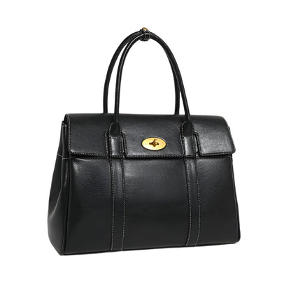 Tas Dames - Klassieke Satchel met Gouden Draaislot en Schouderband | Chic