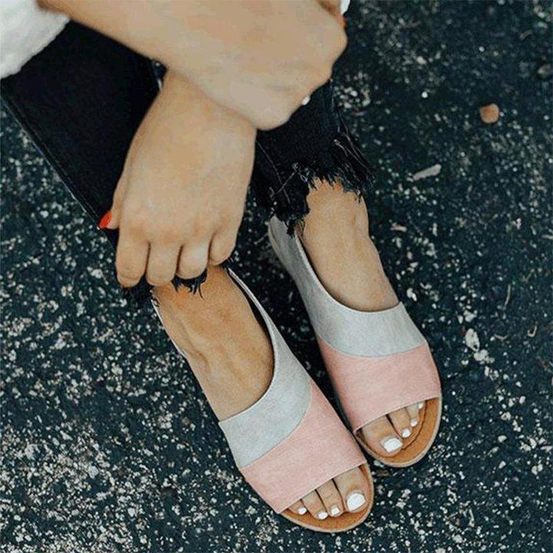 Sandalen Dames - Platte Sandaal met Open Teen | Zomer
