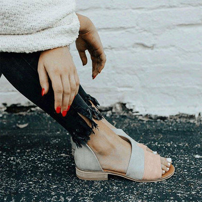 Sandalen Dames - Platte Sandaal met Open Teen | Zomer