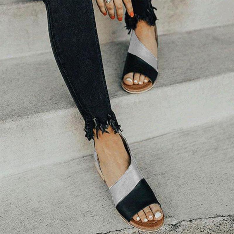 Sandalen Dames - Platte Sandaal met Open Teen | Zomer