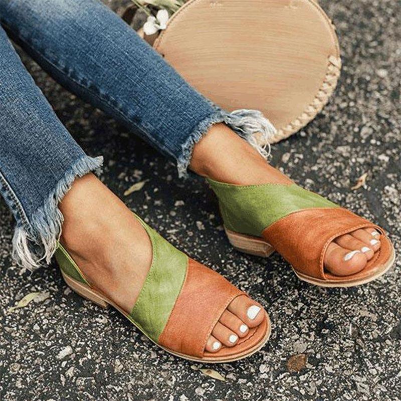 Sandalen Dames - Platte Sandaal met Open Teen | Zomer