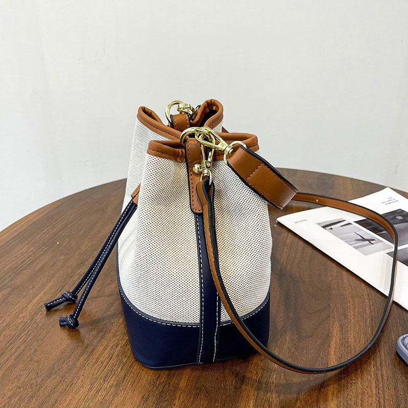 Tas Dames - Bucket Bag met Trekkoord en Afneembare Crossbodyband | Chique
