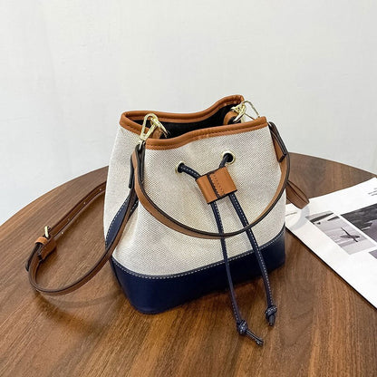 Tas Dames - Bucket Bag met Trekkoord en Afneembare Crossbodyband | Chique