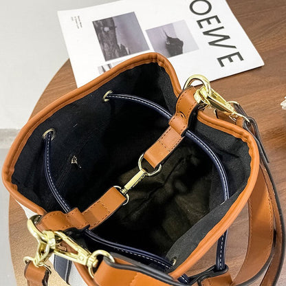 Tas Dames - Bucket Bag met Trekkoord en Afneembare Crossbodyband | Chique