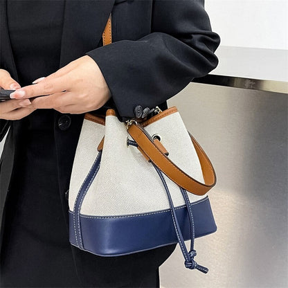 Tas Dames - Bucket Bag met Trekkoord en Afneembare Crossbodyband | Chique