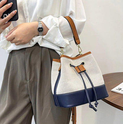 Tas Dames - Bucket Bag met Trekkoord en Afneembare Crossbodyband | Chique
