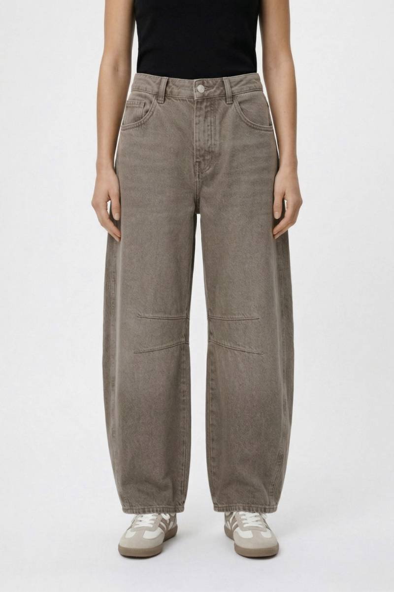 Broek Dames - Oversized | Vintage Wassing & Decoratieve Naden — Taupe