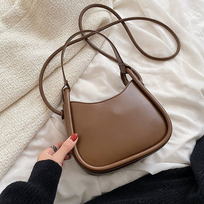 Tas Dames - Klein Halvemaanvormig Model met Knoopdetail | Casual