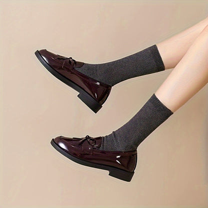 Loafers Dames - Instapper met Franjes en Strikdetail | Casual