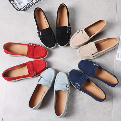 Loafers Dames - Platform Instapper met Gesp en Dikke Zool | Casual