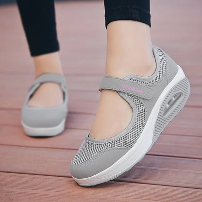 Sneakers Dames - Platform met Klittenband | Casual Comfort