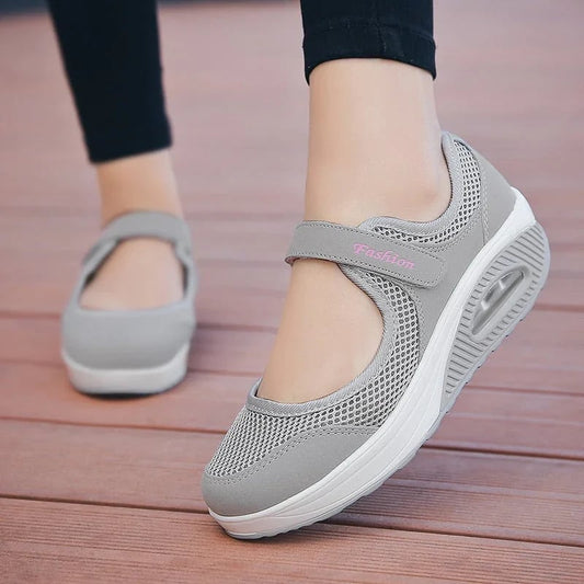 Sneakers Dames - Platform met Klittenband | Casual Comfort