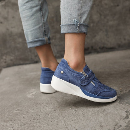 Sneakers Dames - Instap met Rits en Strass Details | Casual
