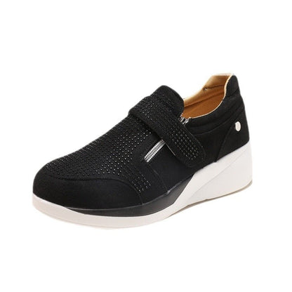 Sneakers Dames - Instap met Rits en Strass Details | Casual