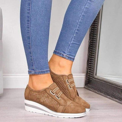 Sneakers Dames - Instap met Rits en Strass Details | Casual