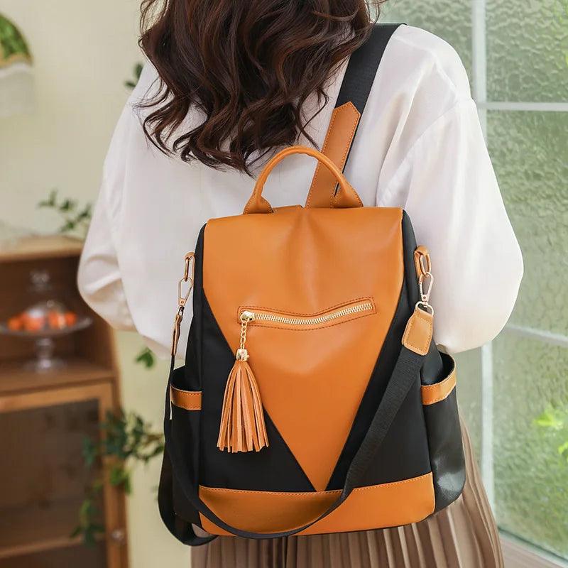 Tas Dames - Veelzijdige Rugzak met Voorvak en Kwasthanger | Casual