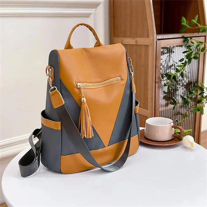 Tas Dames - Veelzijdige Rugzak met Voorvak en Kwasthanger | Casual