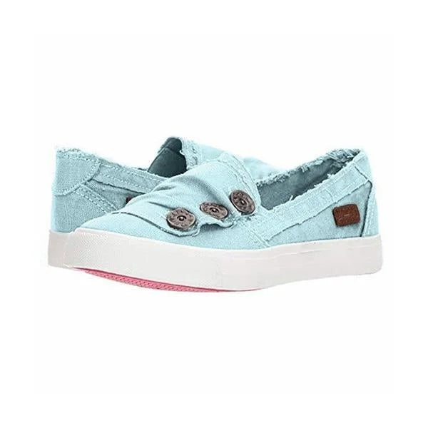 Sneakers Dames - Instap Model met Decoratieve Knopen | Casual