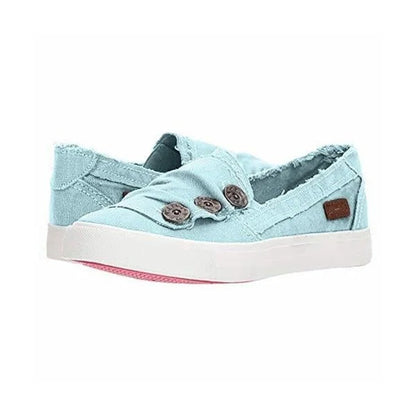 Sneakers Dames - Instap Model met Decoratieve Knopen | Casual