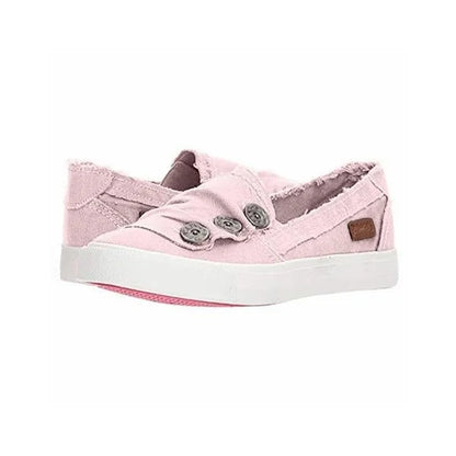 Sneakers Dames - Instap Model met Decoratieve Knopen | Casual