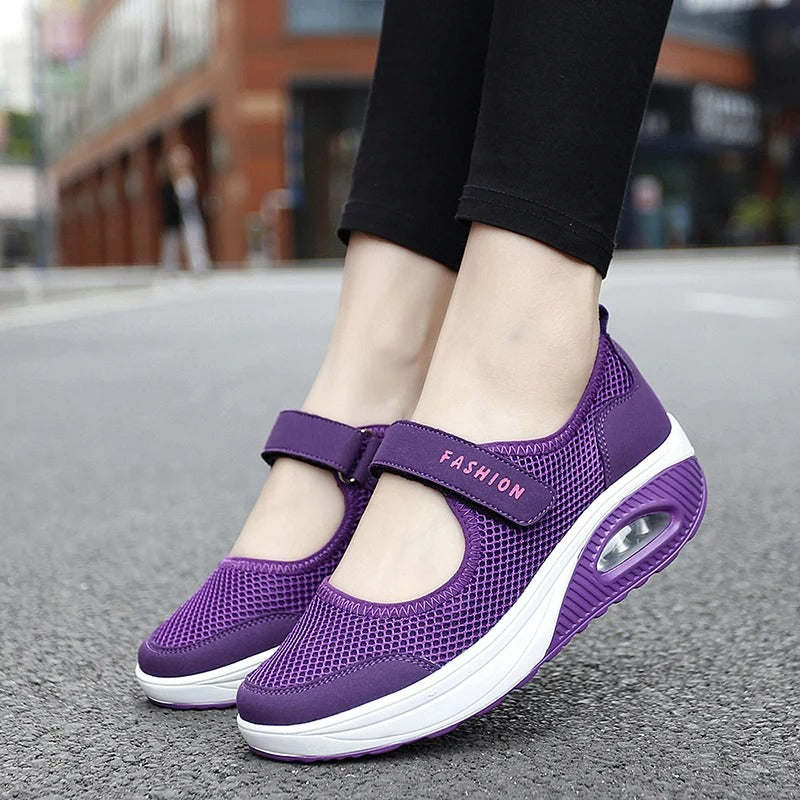 Sneakers Dames - Platform met Klittenband | Casual Comfort