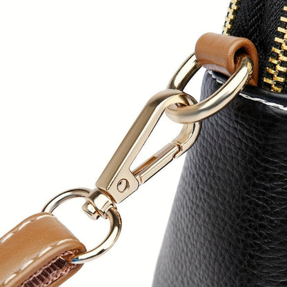 Tas Dames - Kleine Crossbody met Dubbele Rits en Schouderriem | Chique