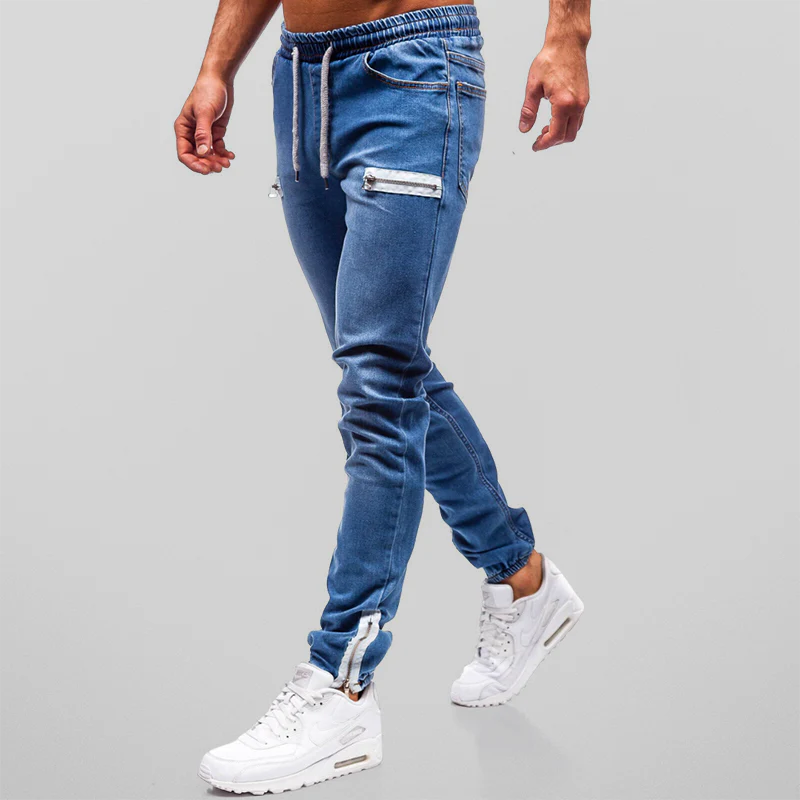 Jeans Heren - Jogger Fit met Elastische Taille en Rits | Urban