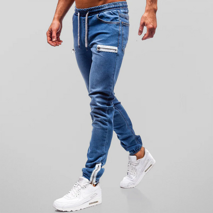 Jeans Heren - Jogger Fit met Elastische Taille en Rits | Urban