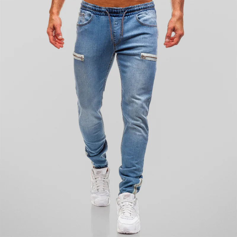 Jeans Heren - Jogger Fit met Elastische Taille en Rits | Urban