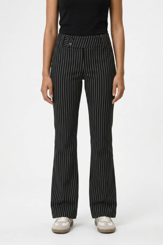 Gestreepte Broek Dames - Wijdvallend | Hoge Taille