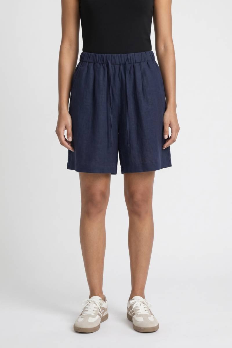 Korte Broek Dames - Comfortabel | Elastische Taille met Koord — Navy