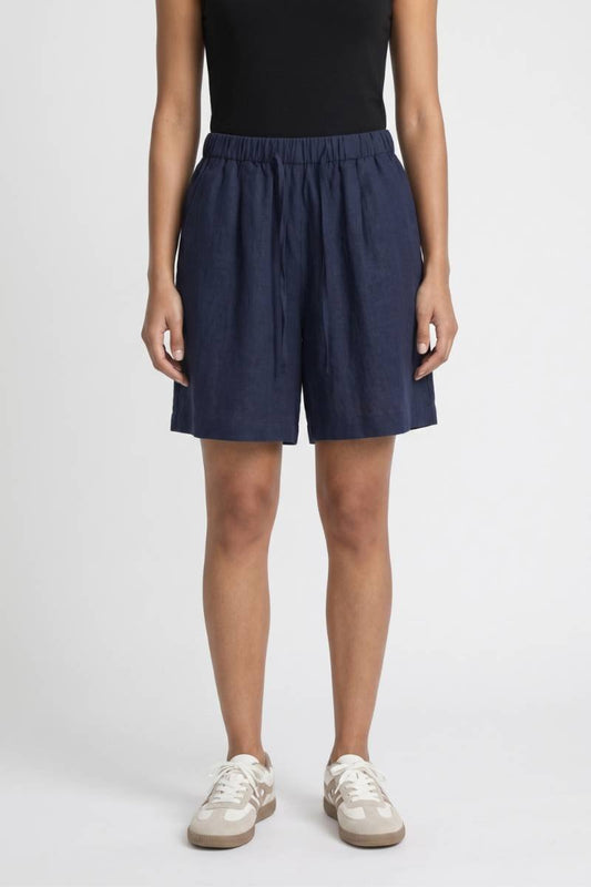 Korte Broek Dames - Comfortabel | Elastische Taille met Koord — Navy