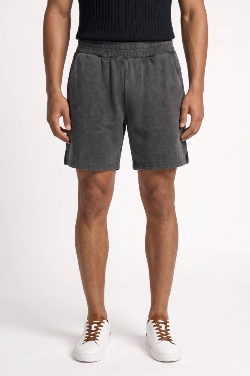 Korte Broek Heren - Casual | Elastische Taille Perfect voor Zomer — Donkergrijs