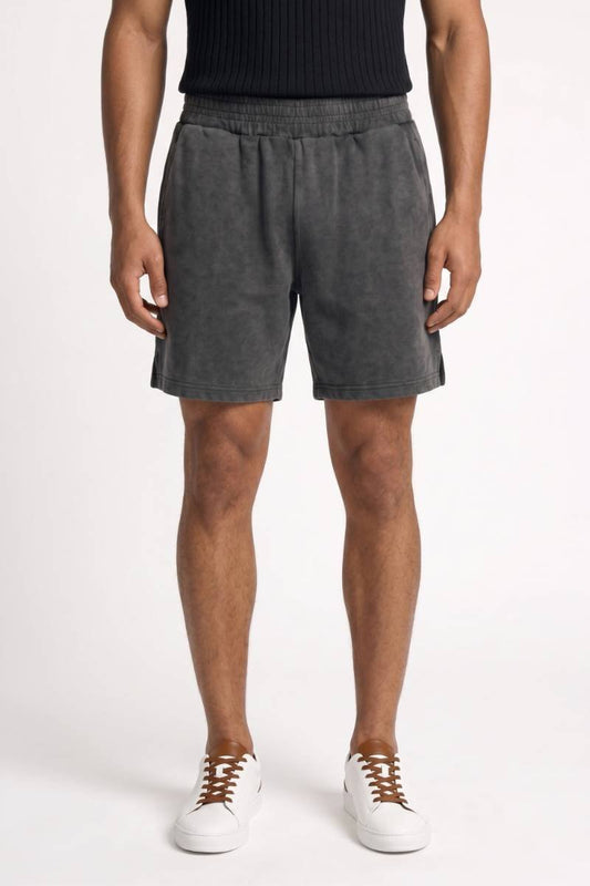 Korte Broek Heren - Casual | Elastische Taille Perfect voor Zomer — Donkergrijs