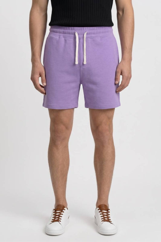 Korte Broek Heren - Casual | Elastische Trekkoord Pasvorm — Lavendel