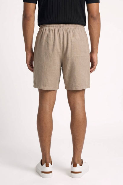 Korte Broek Heren - Casual | Trekkoord en Elastische Taille — Beige