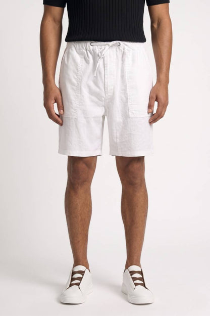 Korte Broek Heren - Casual | Trekkoord met Zakken — Wit