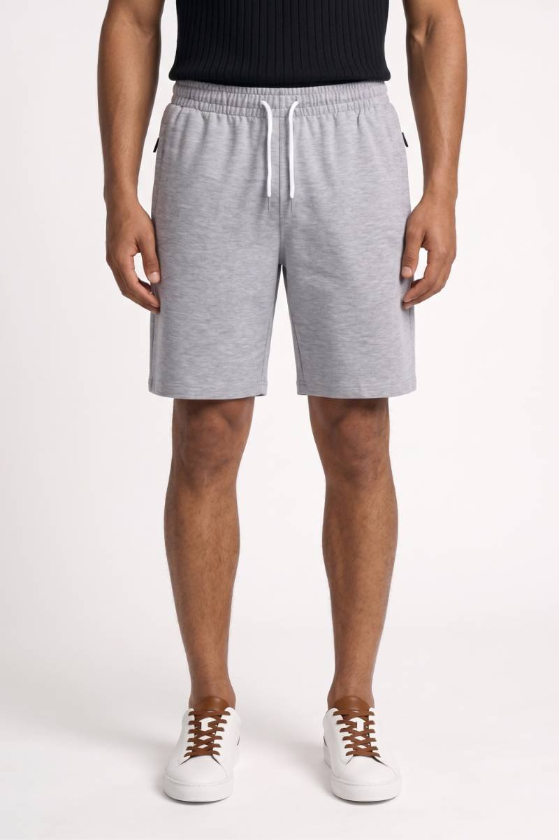 Korte Broek Heren - Comfortabel | Elastische Taille — Lichtgrijs