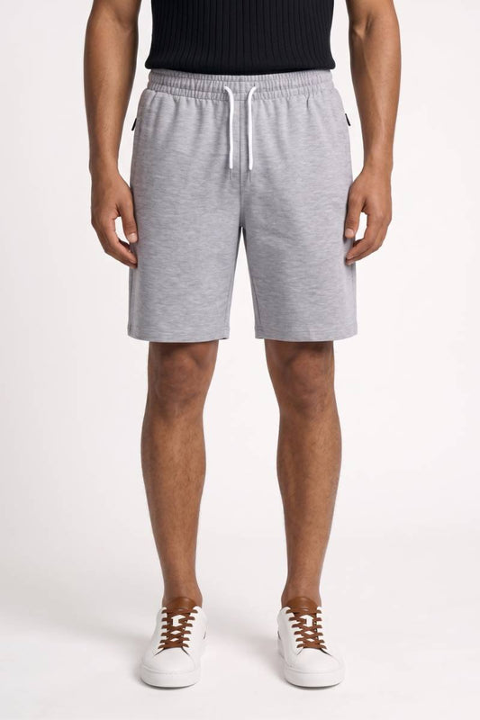Korte Broek Heren - Comfortabel | Elastische Taille — Lichtgrijs