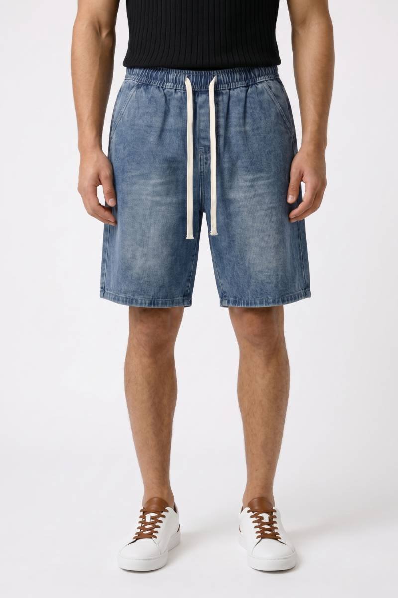 Korte Jeans Heren - Casual | Elastische Trekkoord Sluiting