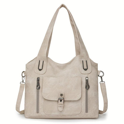 Tas Dames - Ruime Hobo met Meerdere Vakken en Frontklep | Casual
