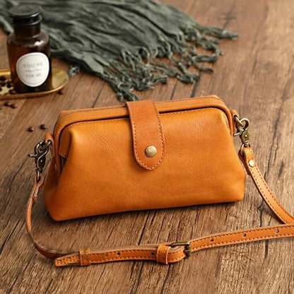 Tas Dames - Retro Crossbody met Drukknoop en Verstelbare Riem | Casual