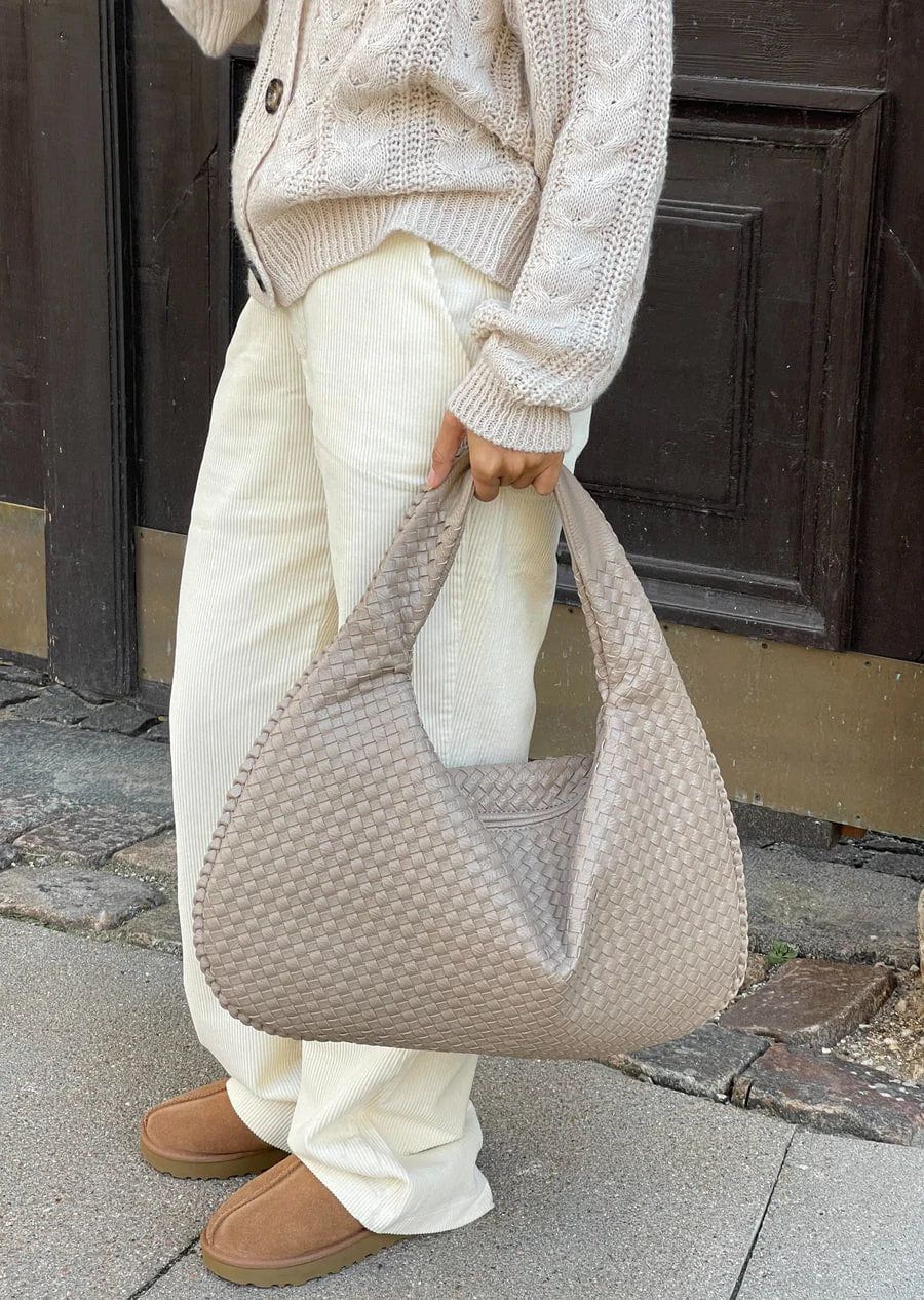 Tas Dames - Grote Gevlochten Hobo met Gevlochten Handvat en Rits | Chic