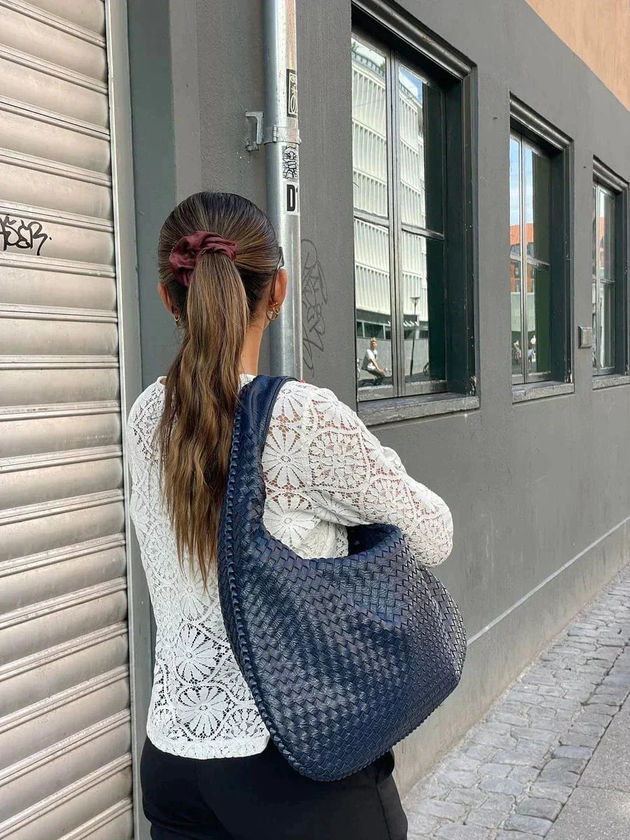 Tas Dames - Grote Gevlochten Hobo met Enkele Schouderriem | Casual