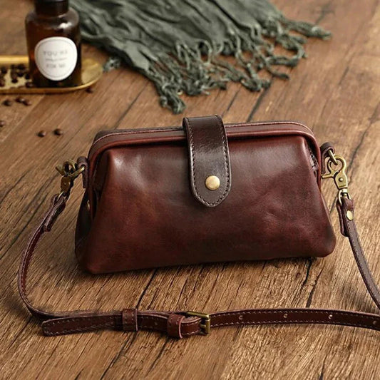 Tas Dames - Retro Crossbody met Drukknoop en Verstelbare Riem | Casual